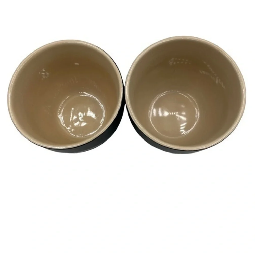 Ceramic Cups - Baileys Irish Cream Gifts | 2pc set - Mine and Yours | Black Tan